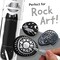 5 Acrylic Silver Paint Pen - Silver Marker Metallic Paint Pens for Fabric, Wood, Canvas, Leaf, Metal, Glass - Silver Paint Pen Fine Tip, Thin Point & Jumbo (1mm, 3mm, 6mm, 10mm, 15mm)
